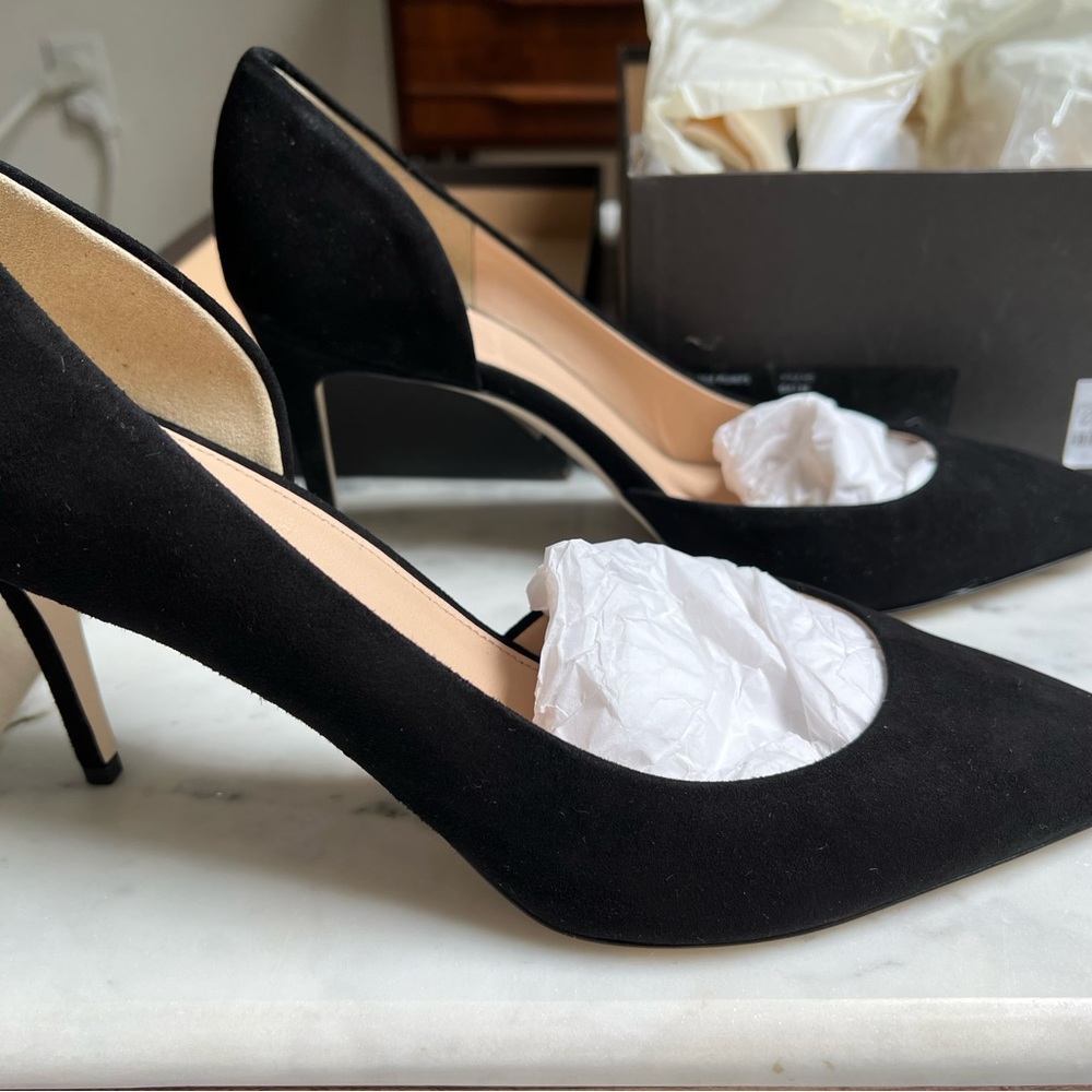 J Crew Lucie Black Suede Pumps Size 8.5